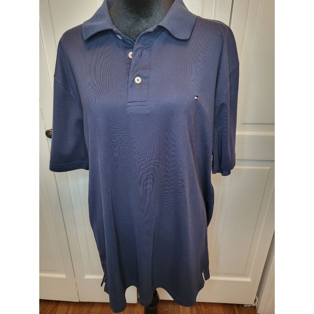 Tommy Hilfiger Golf  Navy Blue Polo XL Preppy Classic Old Money Business Casual
